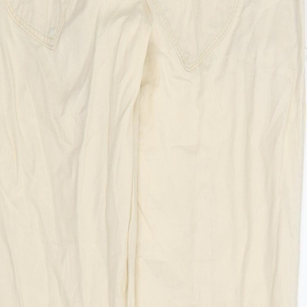 TALLY WEiJL Womens Beige Carrot Trousers Size 6 L27.5 in - Belt included
