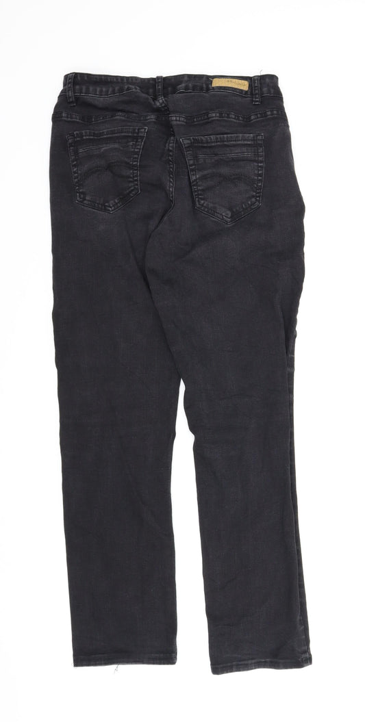 Multiblu Womens Black Denim Bootcut Jeans Size 42 in L32 in