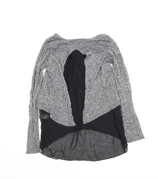 New Look Womens Grey Basic Blouse Size M - Split back