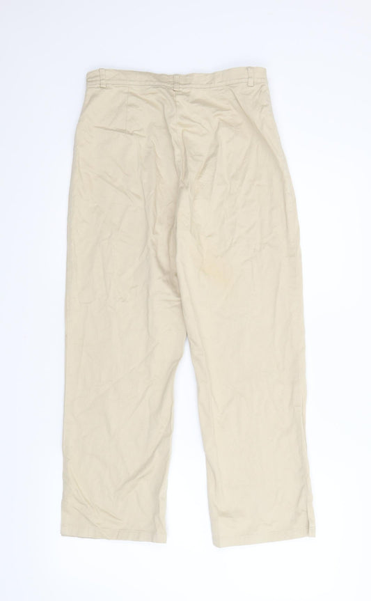 Yoors Womens Beige Pedal Pusher Trousers Size 10 L23 in