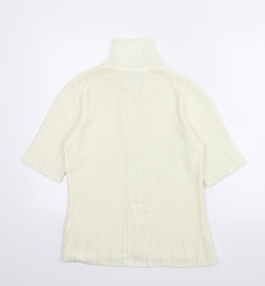 M&S Womens Ivory Cardigan Jumper Size M