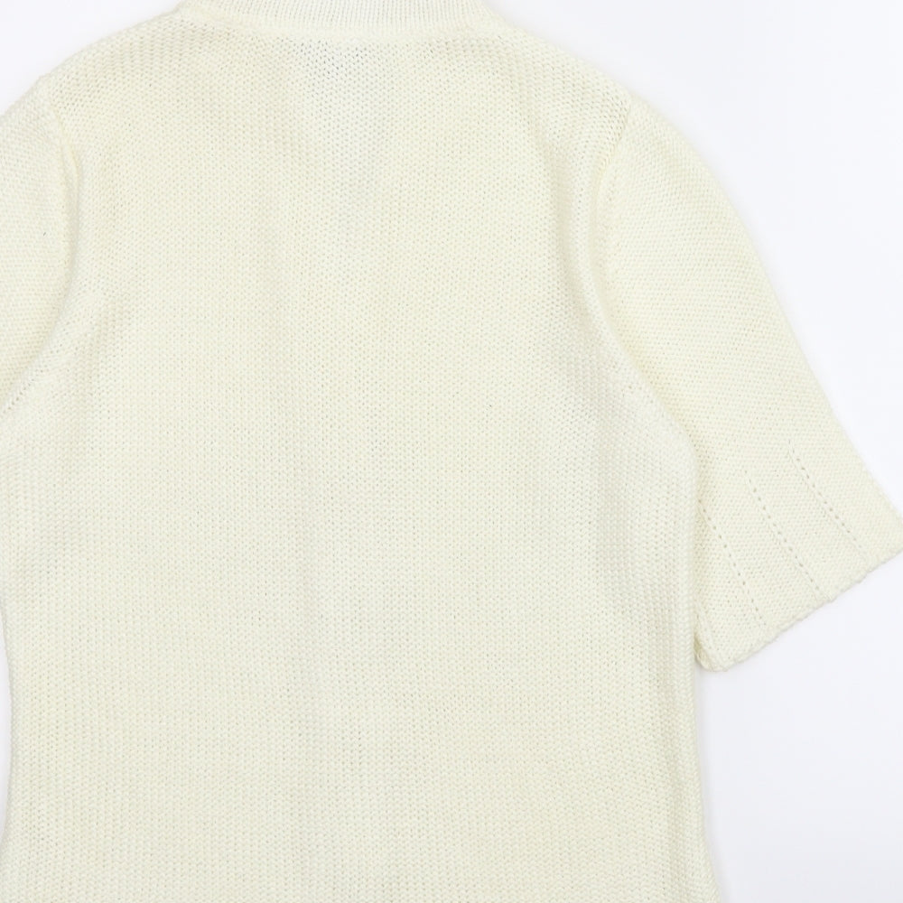 M&S Womens Ivory Cardigan Jumper Size M