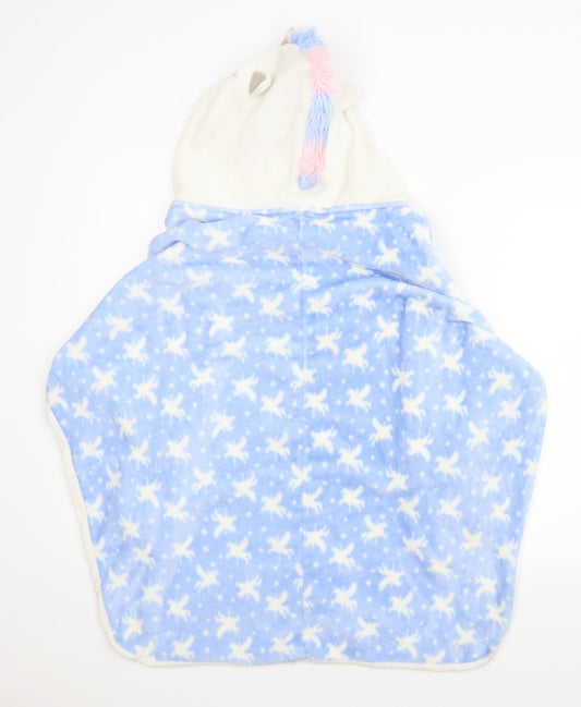 Matalan Girls Blue Solid Top Robe Size 9 Years - Unicorn, Cape
