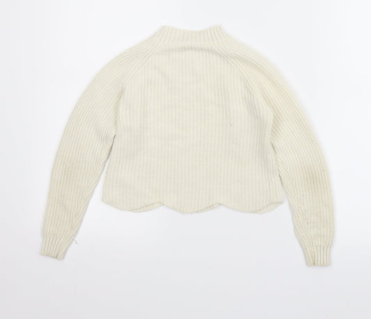Candy Couture Girls Beige Pullover Jumper Size 9 Years - Cropped