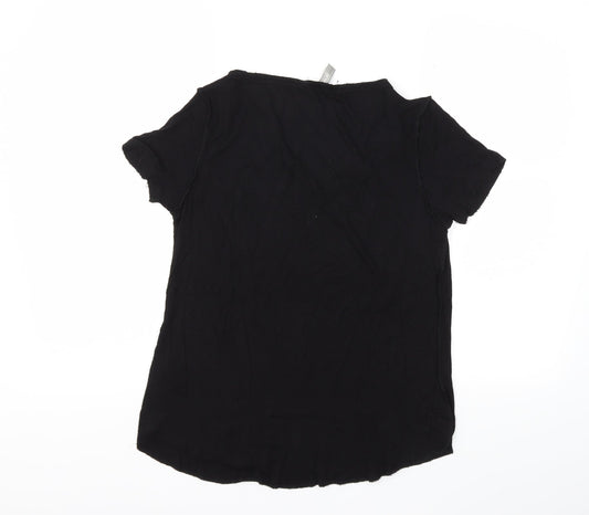 ASOS Womens Black Basic T-Shirt Size 8