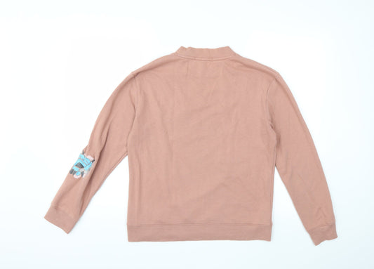 Daisy Street Womens Pink Floral Pullover Sweatshirt Size M
