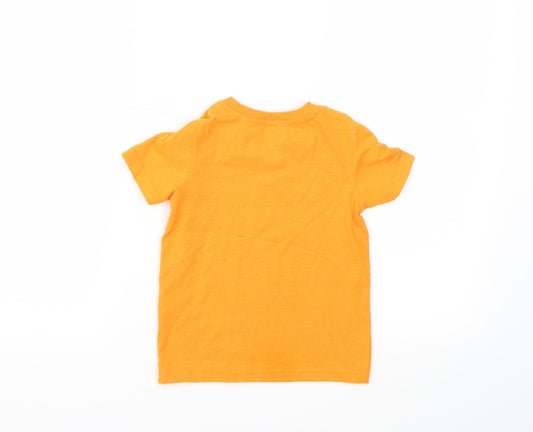 George Boys Orange Basic T-Shirt Size 2-3 Years