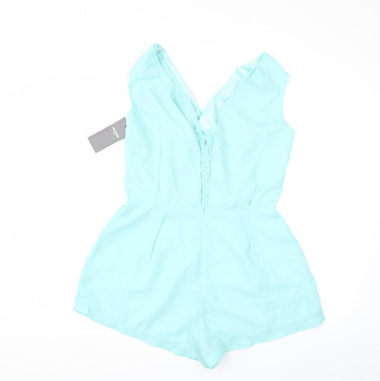 Amber Krystal Womens Blue Playsuit One-Piece Size M