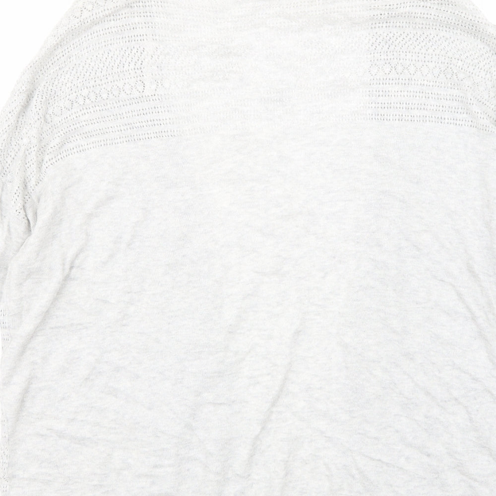 Dorothy Perkins Womens Grey Knit Cardigan Jumper Size L -