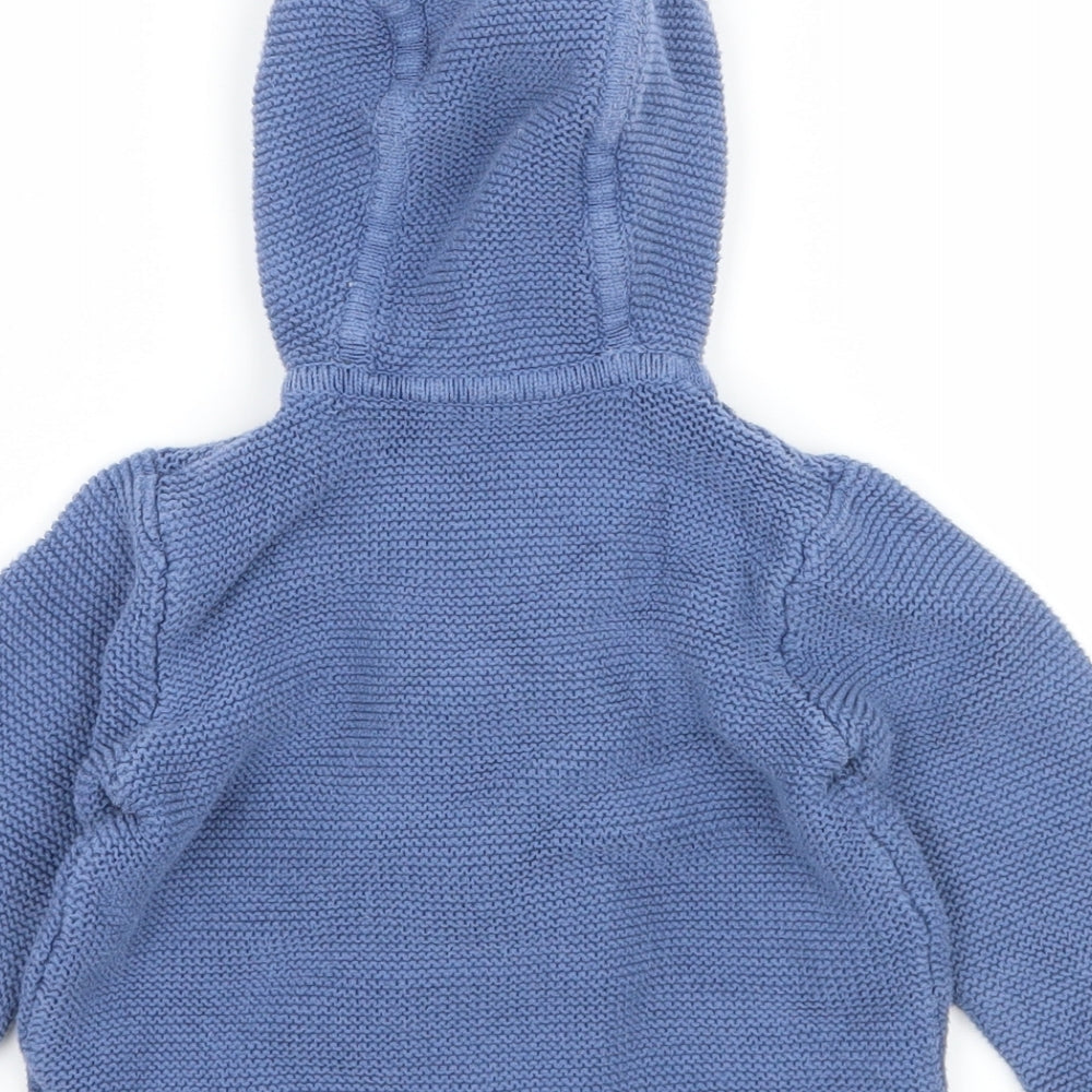Mothercare Boys Blue Knit Jacket Size 3-6 Months - Bear