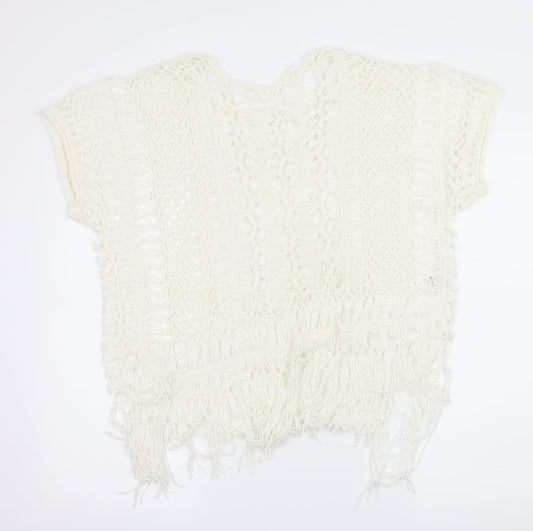 Select Womens White Knit Pullover Jumper Size L
