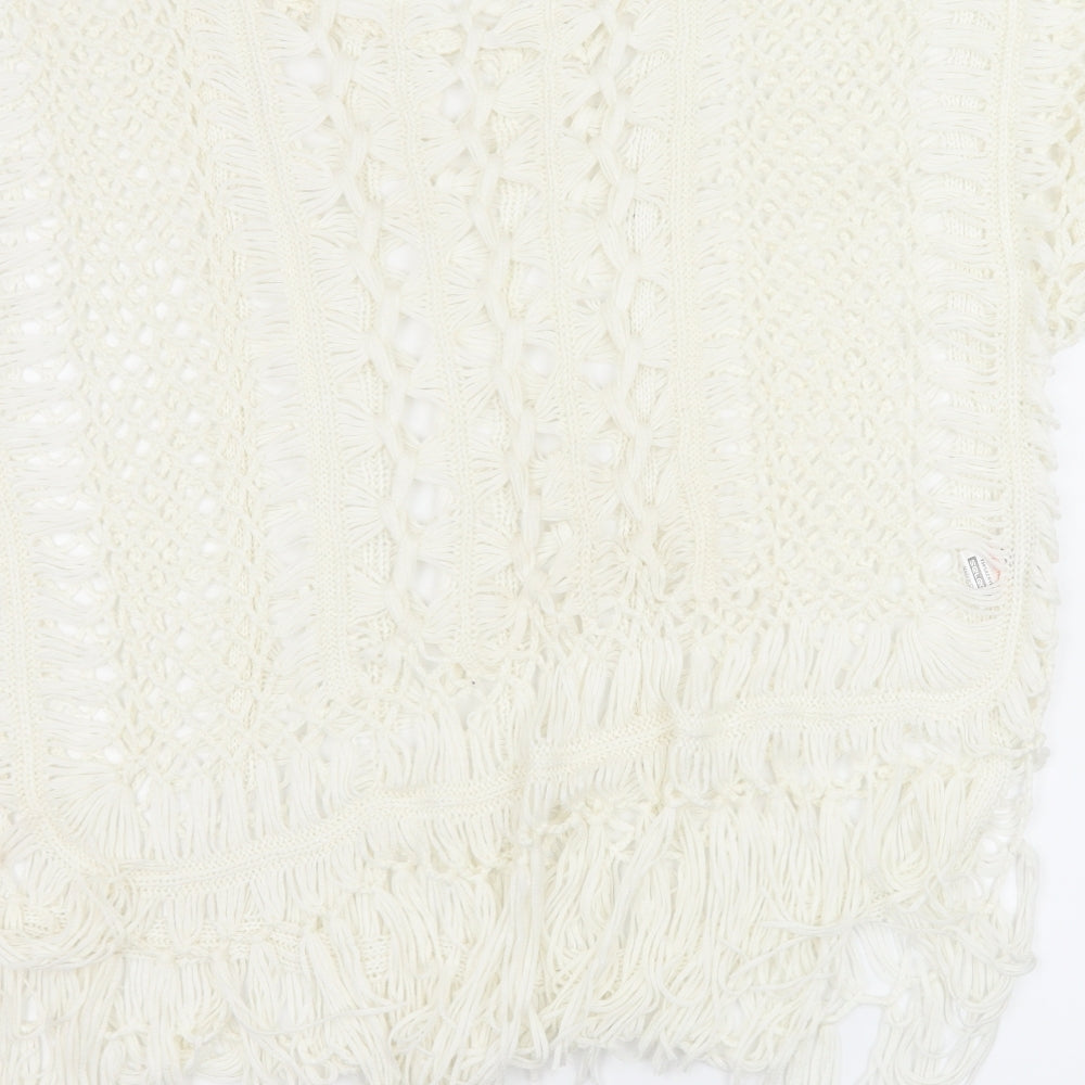 Select Womens White Knit Pullover Jumper Size L