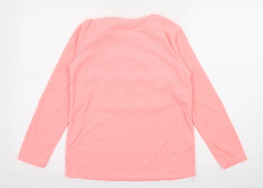 Primark Girls Pink Geometric Fleece Top Pyjama Top Size 11-12 Years - Girl Power