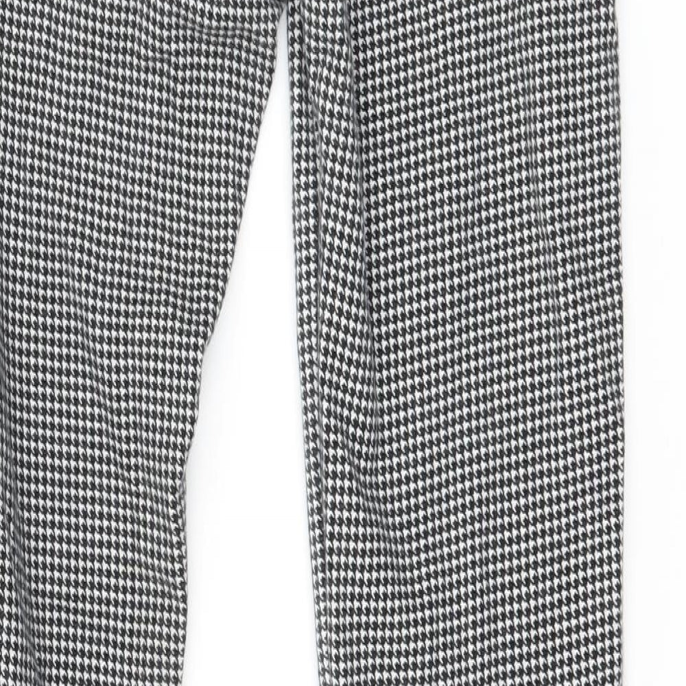Brand and care label for H&M girls’ multicoloured houndstooth jersey jogger trousers, size 12, years - leggings