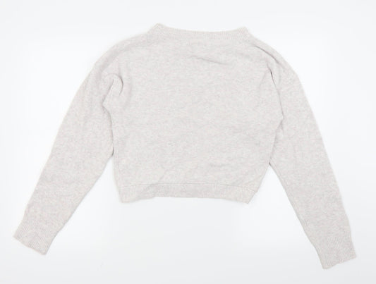 Shrinking Violet Womens White Pullover Jumper Size S