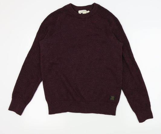 LOGG Mens Purple Pullover Jumper Size M