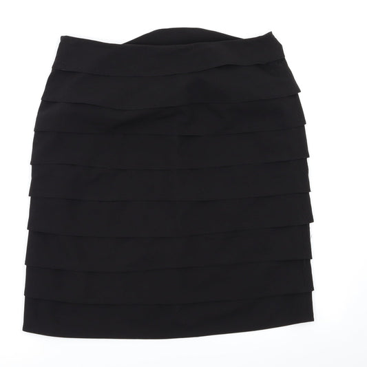 Larry Levine Womens Black Flare Skirt Size 8
