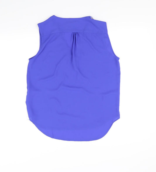 vie ta vie Womens Blue Basic Blouse Size M