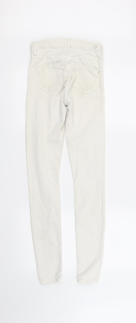 River Island Womens White Skinny Jeans Size 6 L29 in