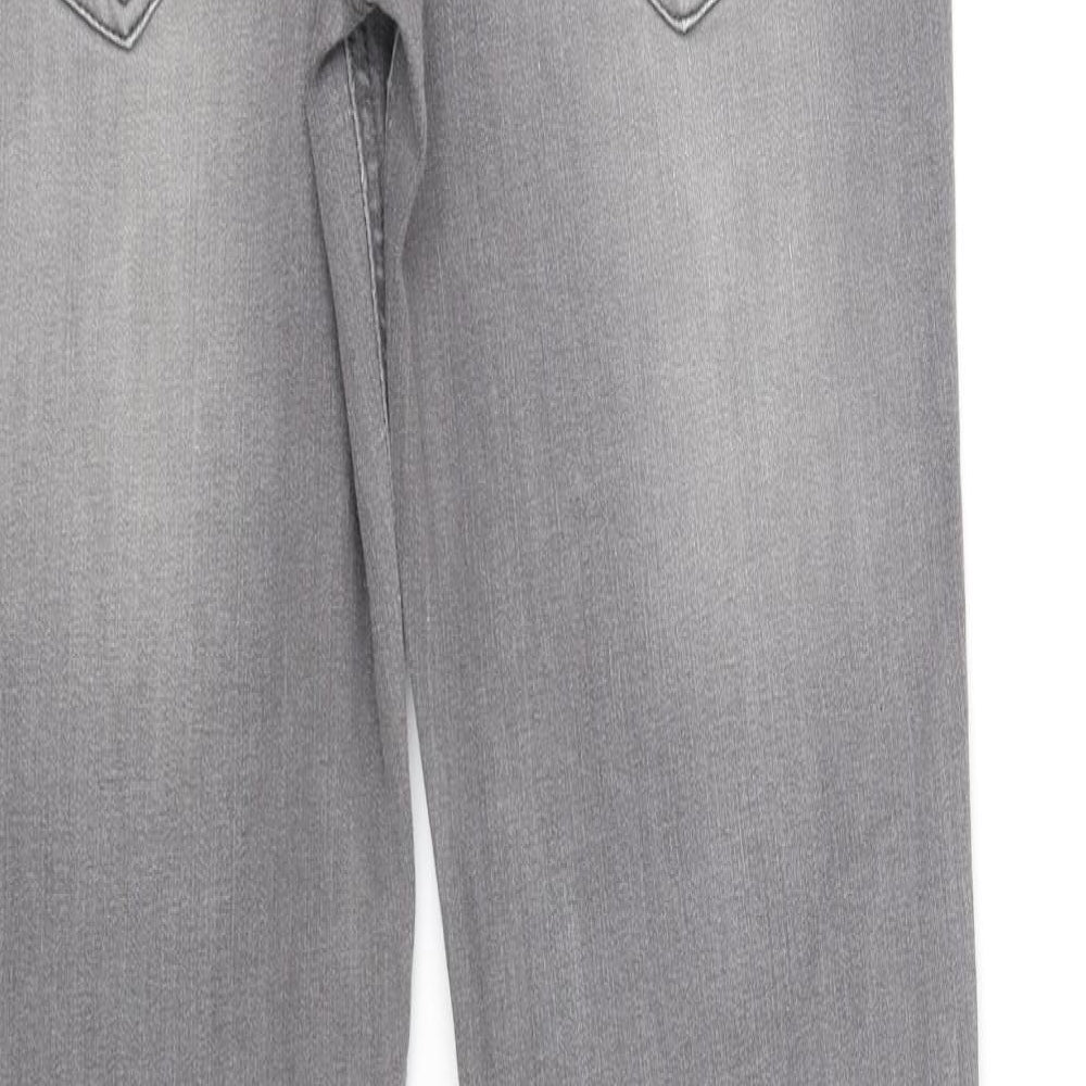 deniem & co Womens Grey Straight Jeans Size M L32 in