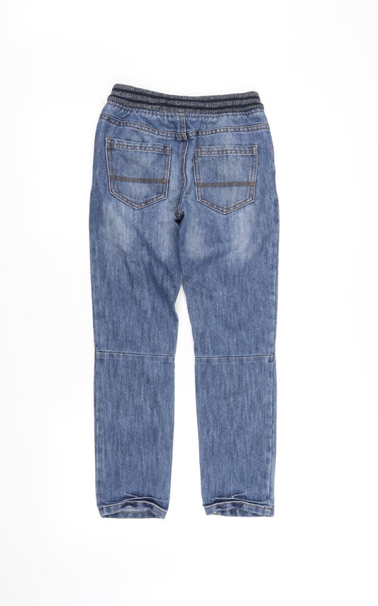 deniem & co Girls Blue Straight Jeans Size 9-10 Years - Elastic Waist Band