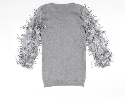 CAMERO ROSE Womens Grey A-Line Size S