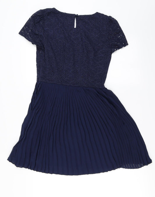 Atmosphere Womens Blue A-Line Size 8