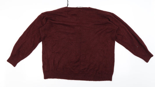 H&M Womens Red Pullover Jumper Size M