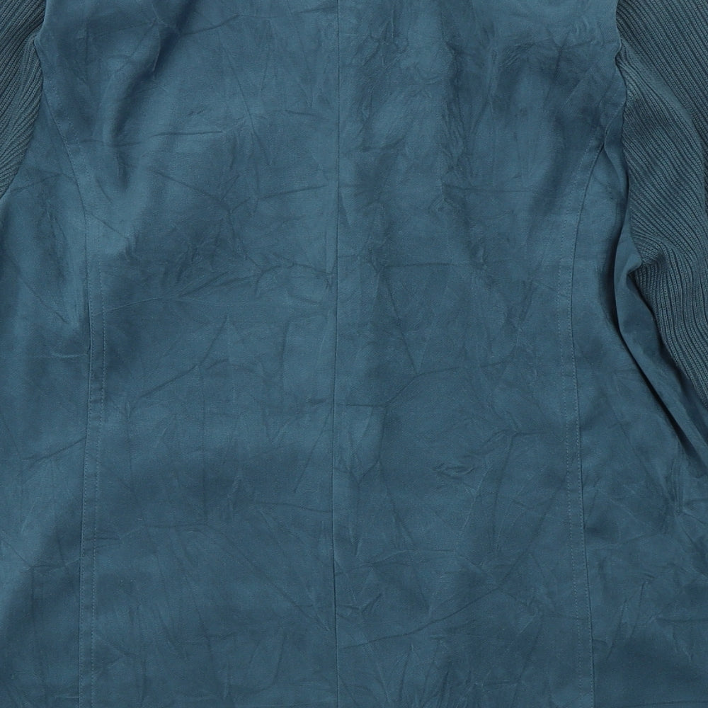 Brand and care label for Oscar B women’s green jacket coat, size UK 18