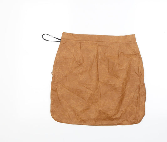 Missguided Womens Brown Mini Skirt Size 10