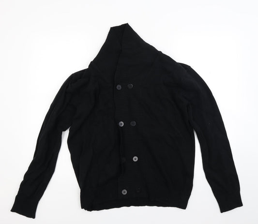 Ceader wood state Mens Black Knit Pullover Jumper Size L