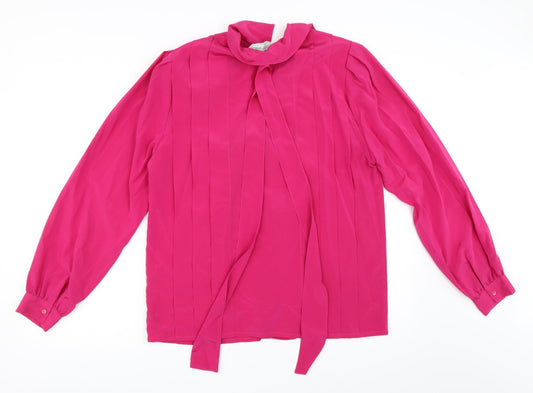 Feminella Womens Pink Basic Button-Up Size 34