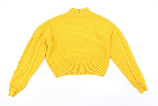Matalan Girls Yellow Pullover Jumper Size 14 Years