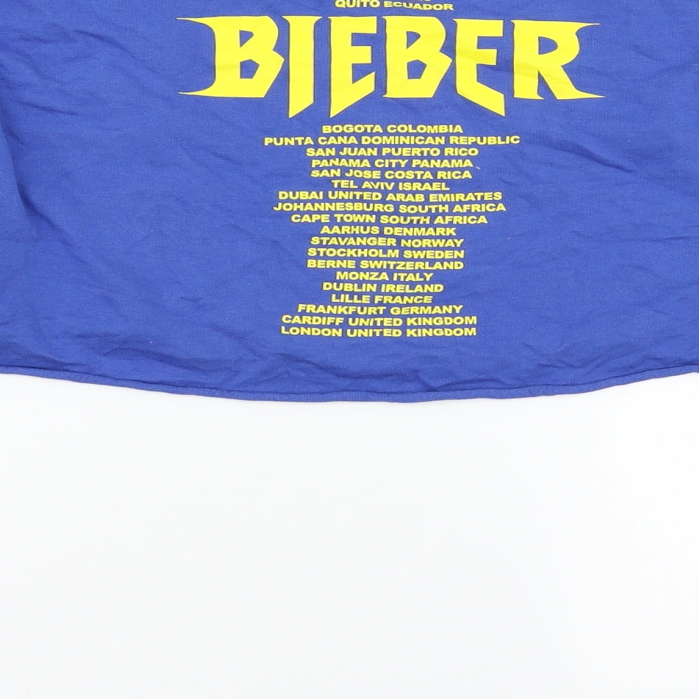 Brand and care label for H&M women’s blue jumper, size S, - justin beiber tour