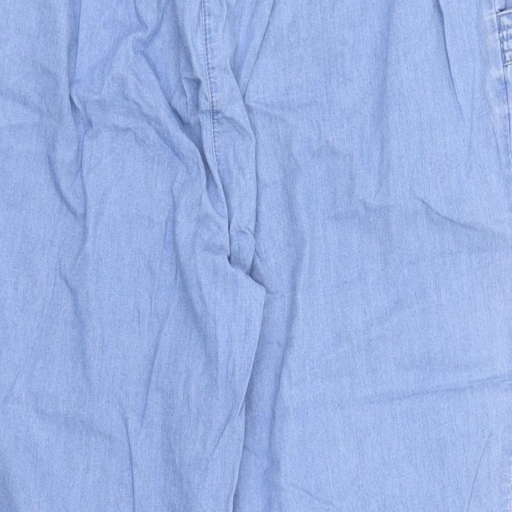 BM Womens Blue Boyfriend Shorts Size M