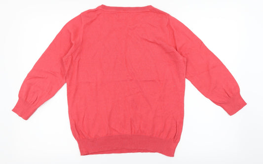 Red Herring Womens Pink Pullover Jumper Size 12