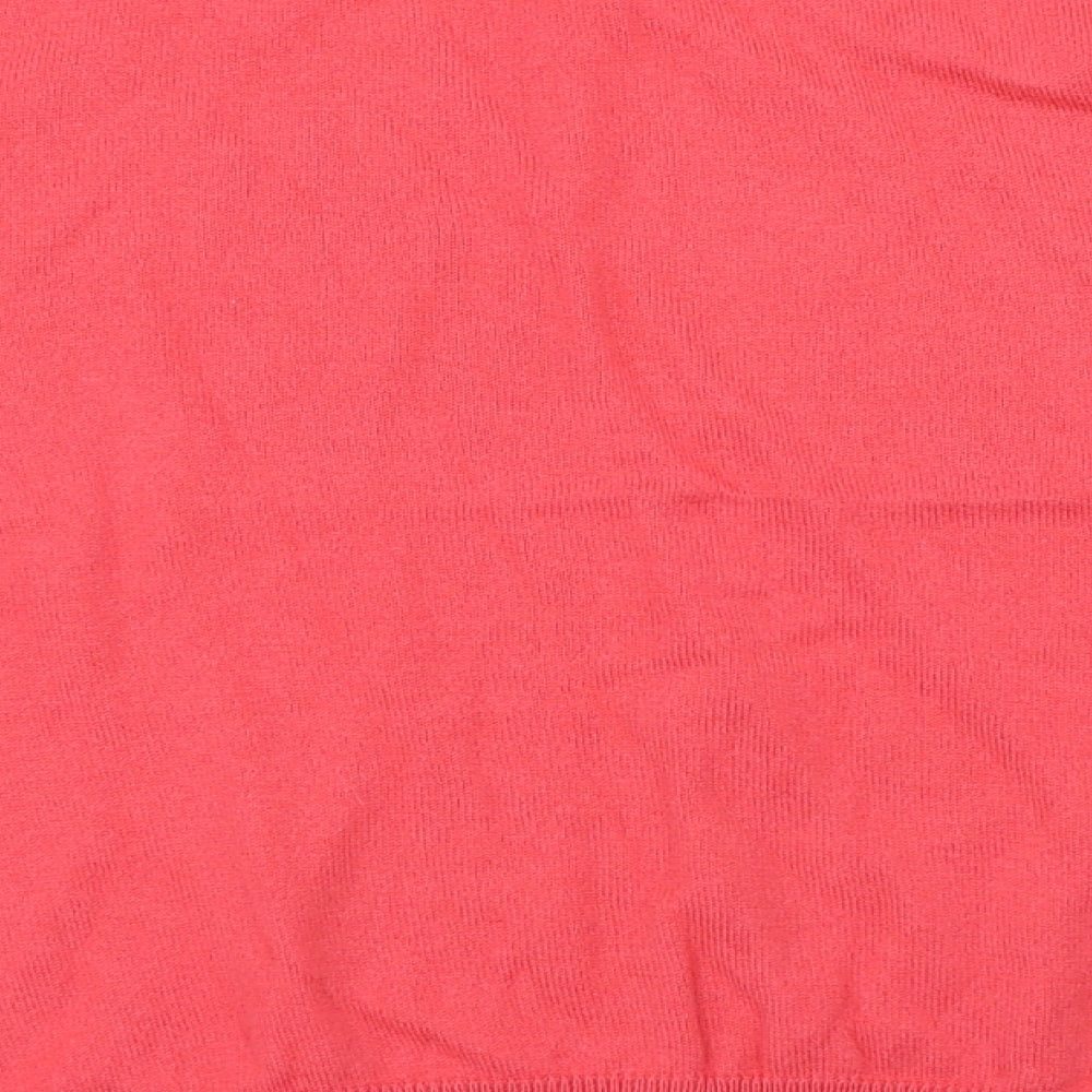 Brand and care label for Red Herring women’s pink jumper, size UK 12