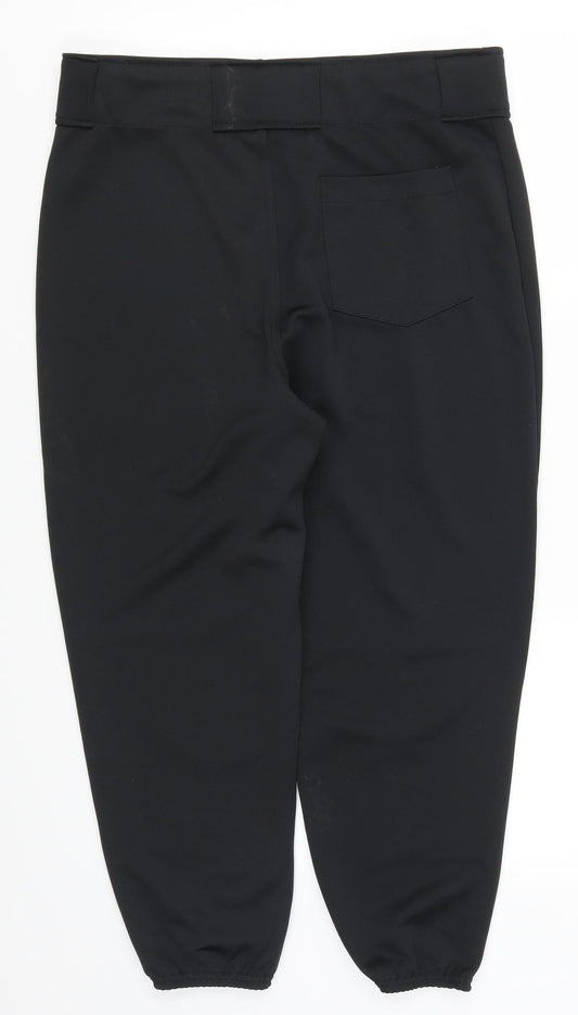 Augusta Womens Black Cropped Trousers Size L L23 in