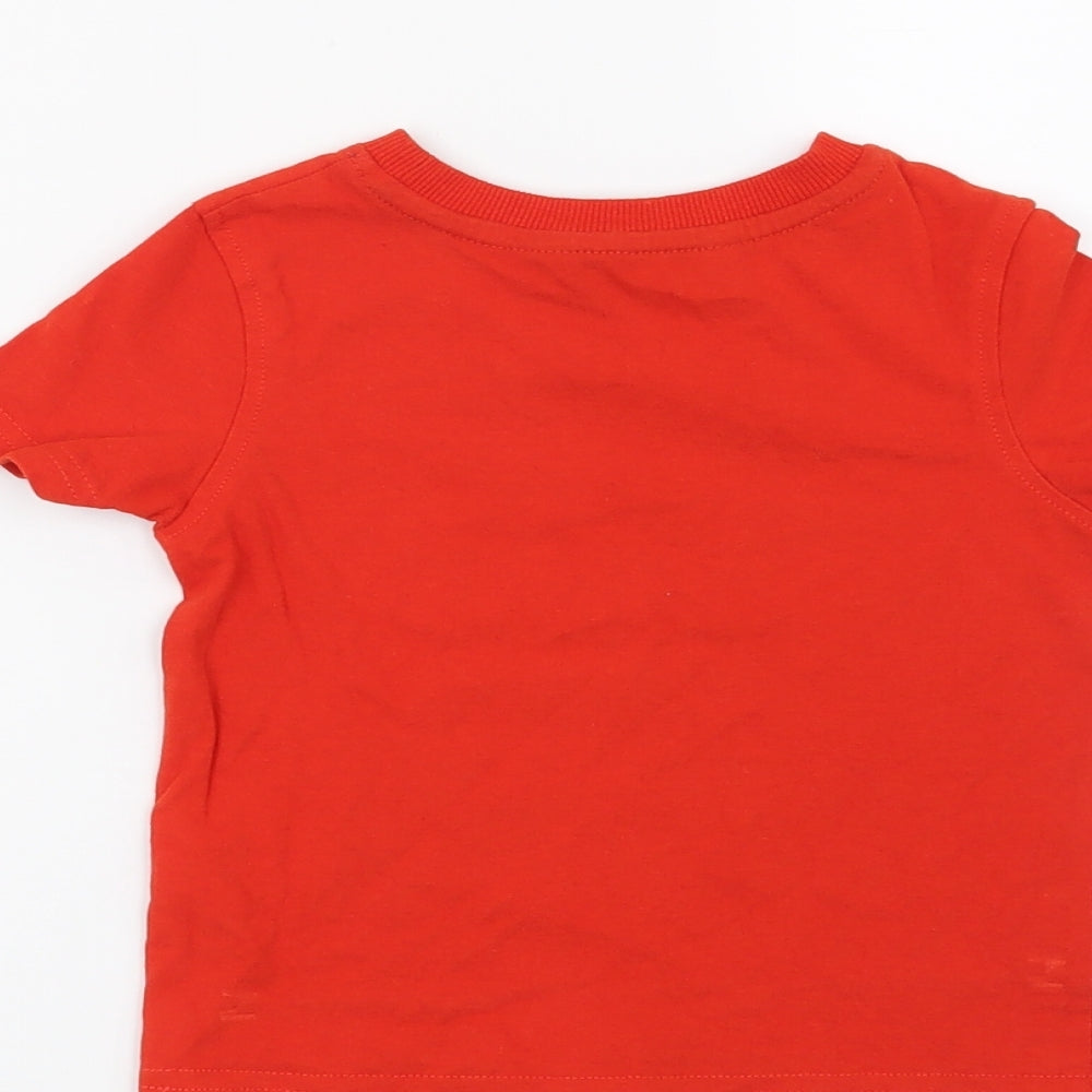 George Boys Red Basic T-Shirt Size 12-18 Months - Tiger