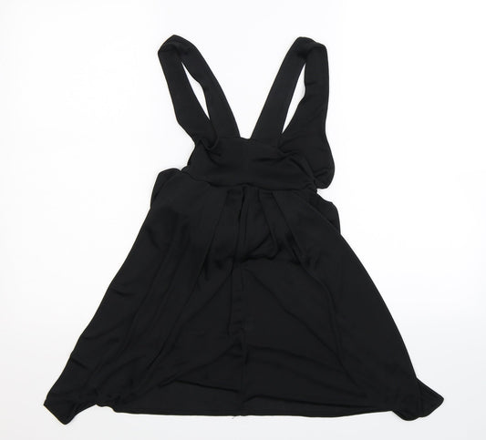 Aqua Womens Black Basic Blouse Size S