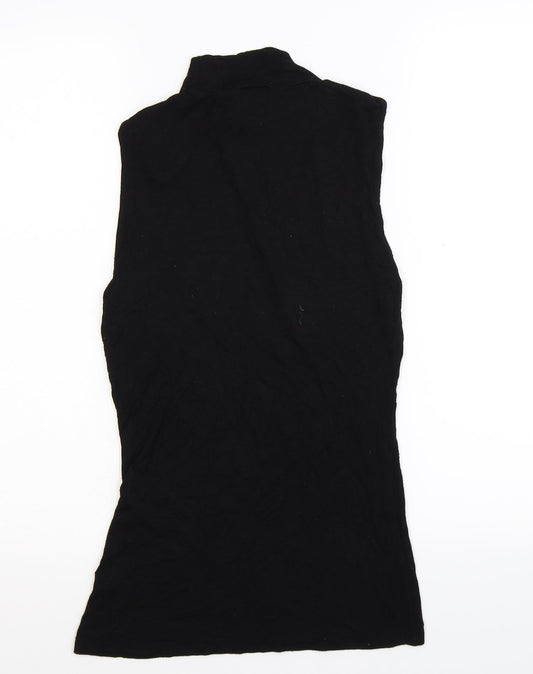 Zenana Womens Black Basic T-Shirt Size S