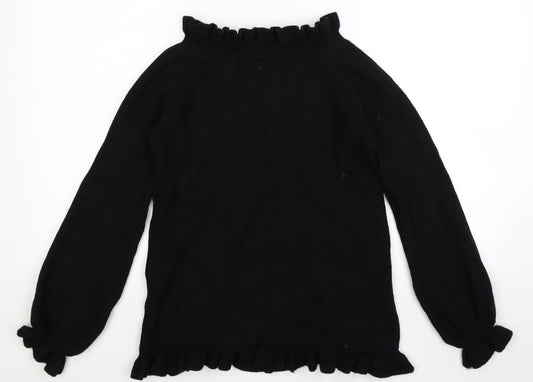 Kayla Womens Black Knit Pullover Jumper Size M