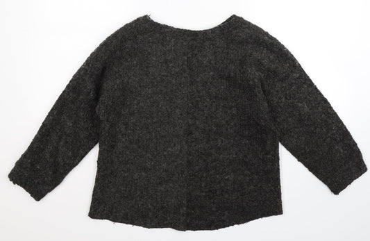 Topshop Womens Black Knit Pullover Jumper Size 8