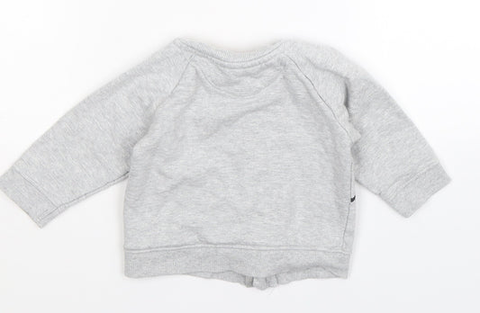Nutmeg Boys Grey Jersey Track Jacket Jacket Size 6-9 Months
