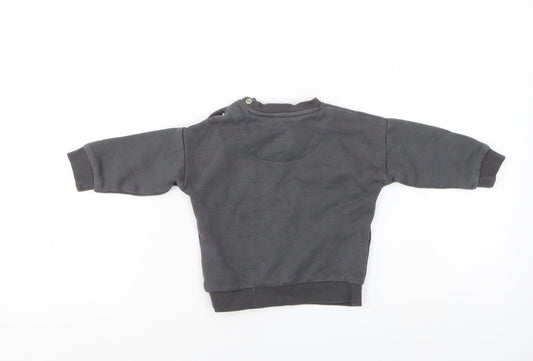 fred & flo Grey Pullover Jumper Size 6-9 Months