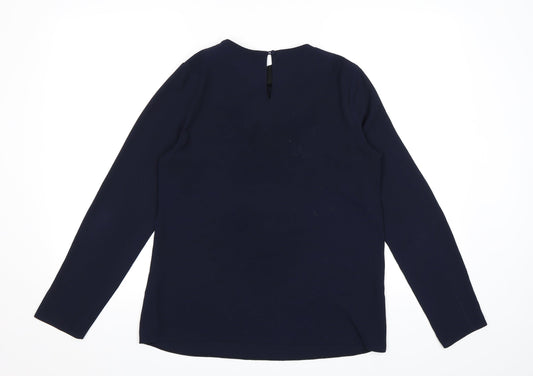 Dorothy Perkins Womens Blue Chiffon Basic Blouse Size 8