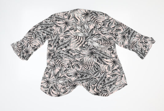 Dorothy Perkins Womens Pink Floral Cardigan Jumper Size 10