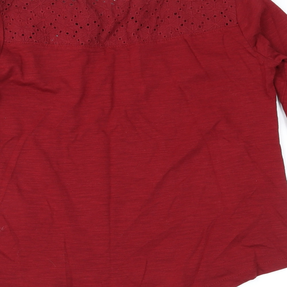 Brand and care label for girls’ colllection girls red basic casual, size 4-5, years