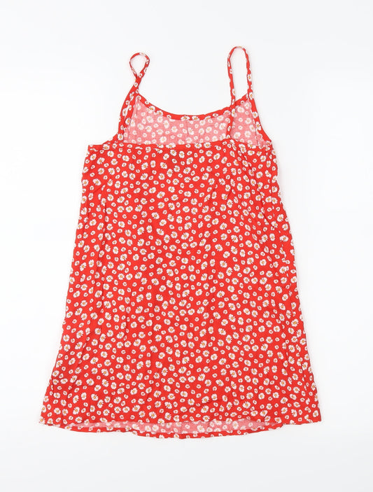 Primark Girls Red Floral Camisole Tank Size 6-7 Years