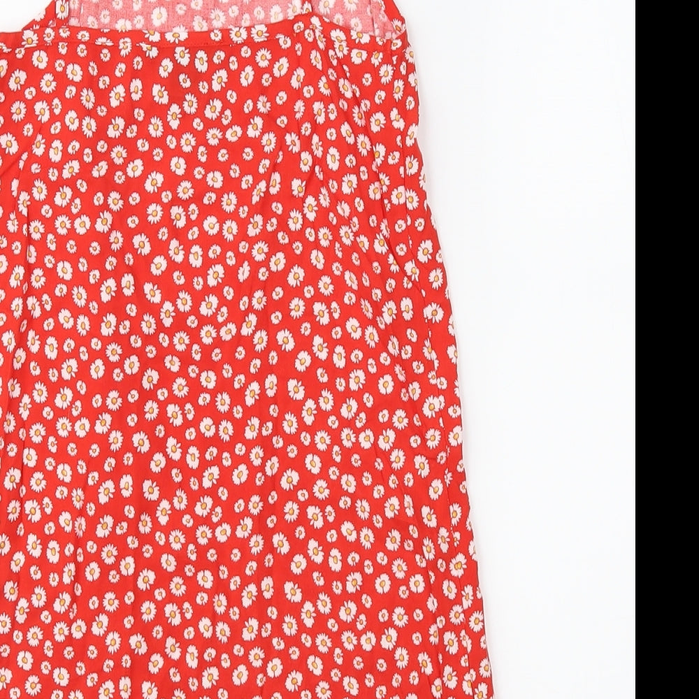 Primark Girls Red Floral Camisole Tank Size 6-7 Years